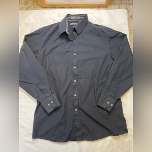 Men’s Claiborne by John Bartlett size medium black dress button up shirt